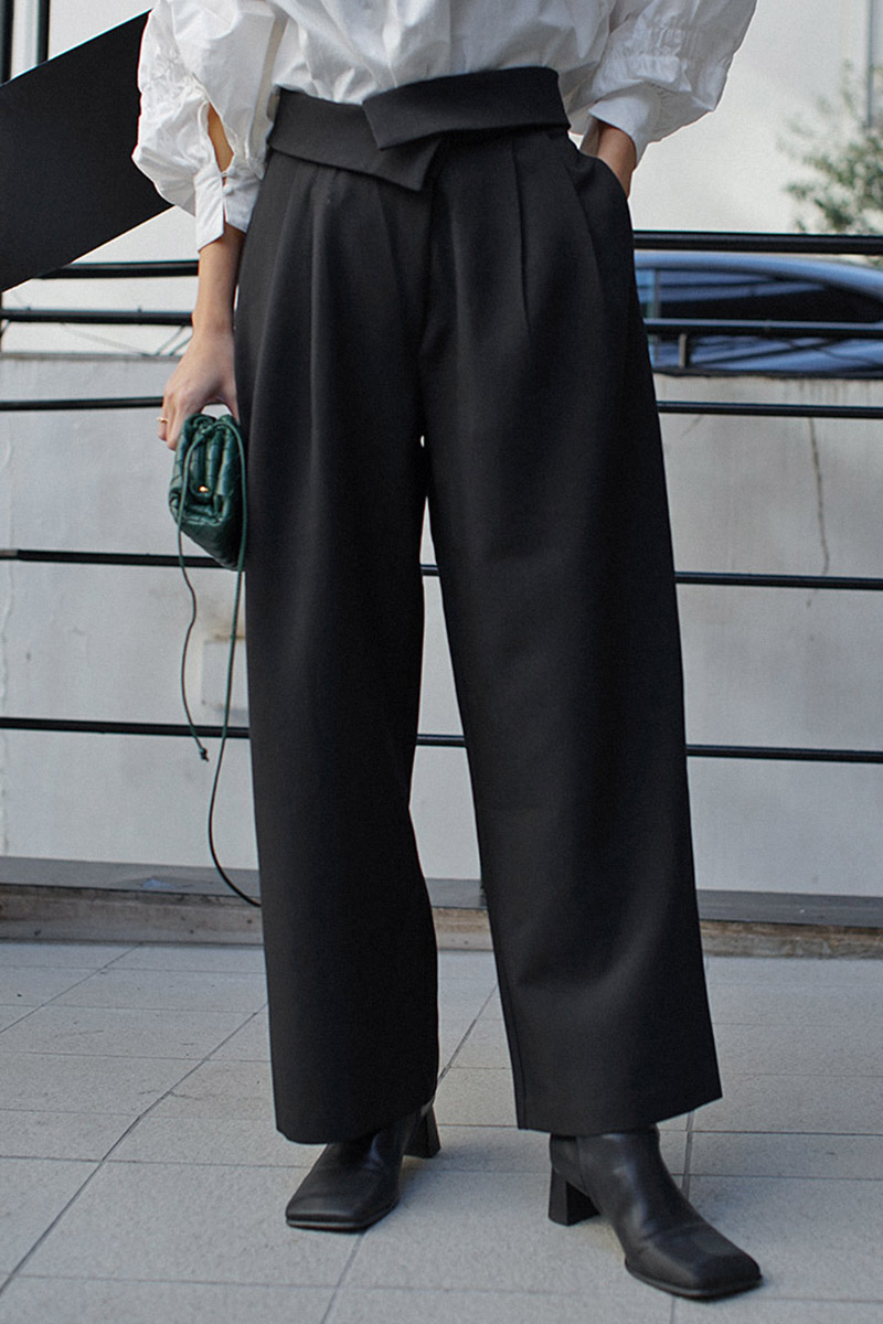 Waist Design Wide Pants