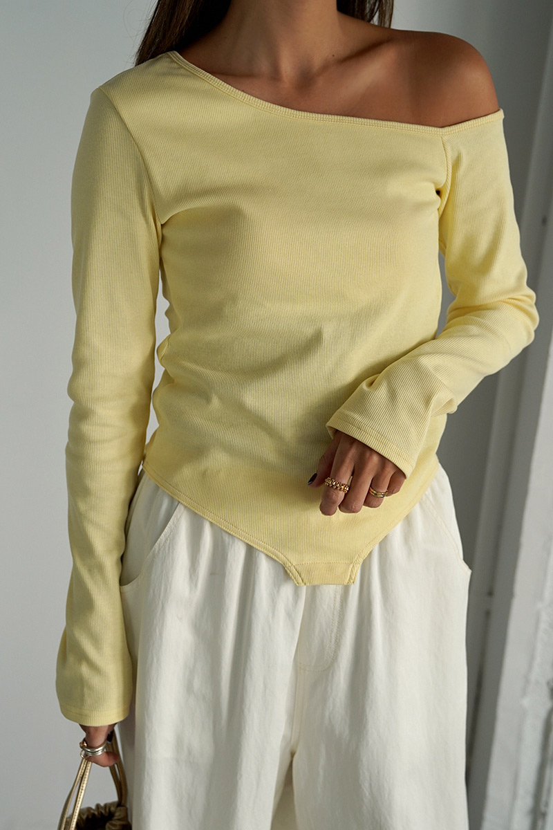 One-shoulder Rib Bodysuit