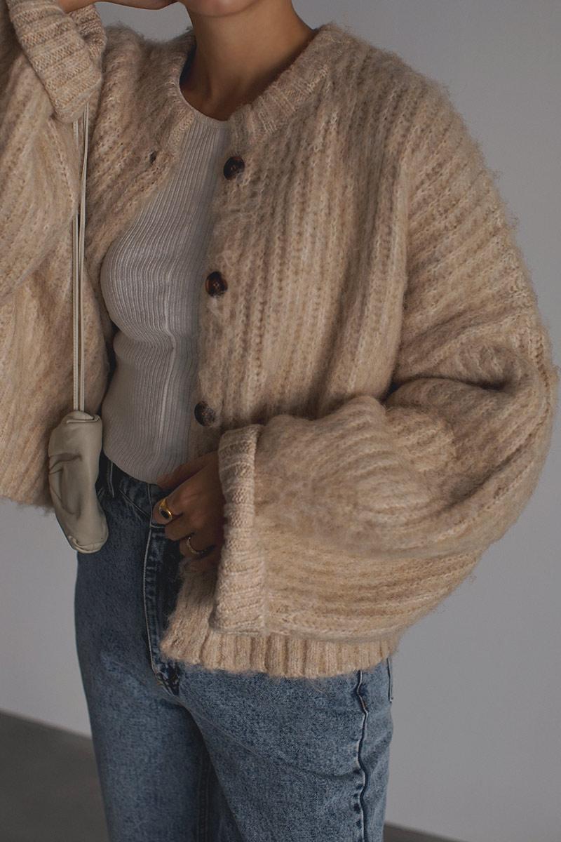 Mohair Like Knit Cardigan