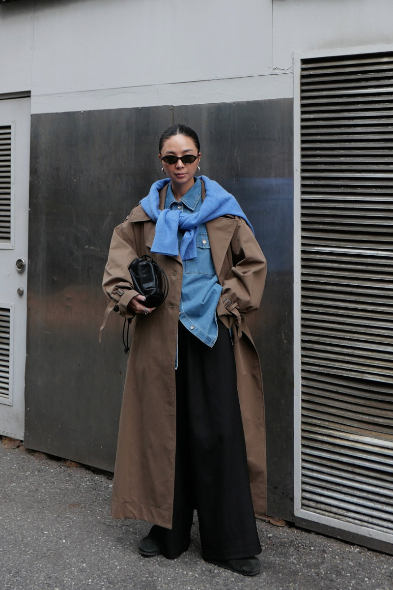 Big Collar Trench Coat