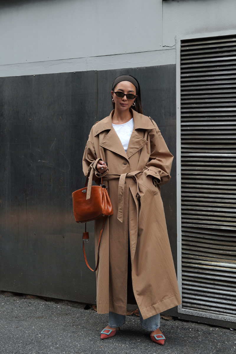 Big Collar Trench Coat