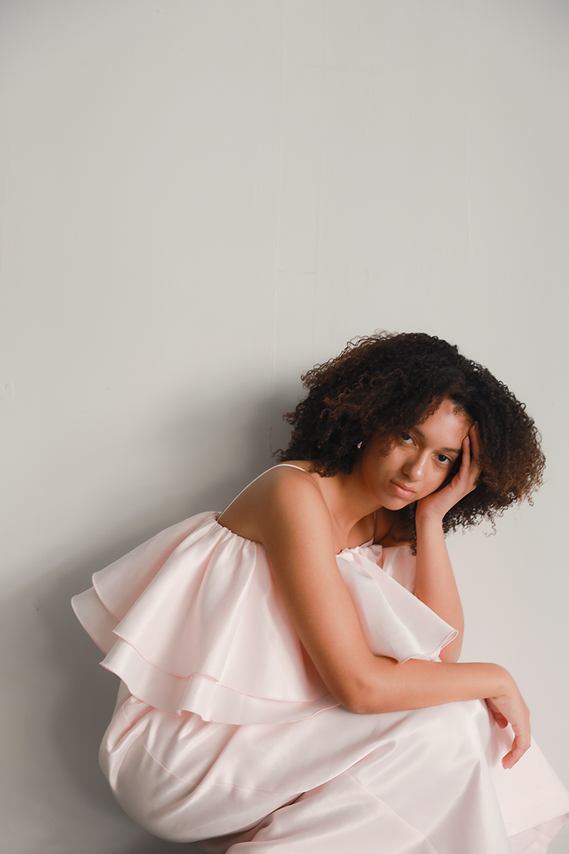 Fril Set Camisole Cocoon One-piece