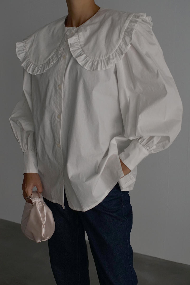 Frill Big Collar Blouse