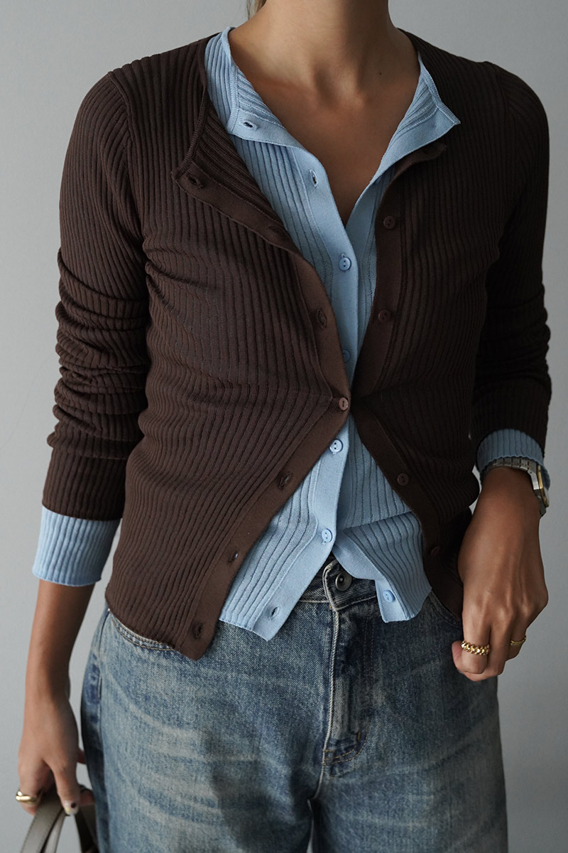 Sheer Rib Cardigan