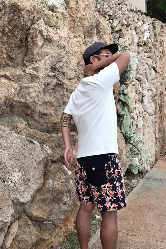 Choral Flower Surf Shorts