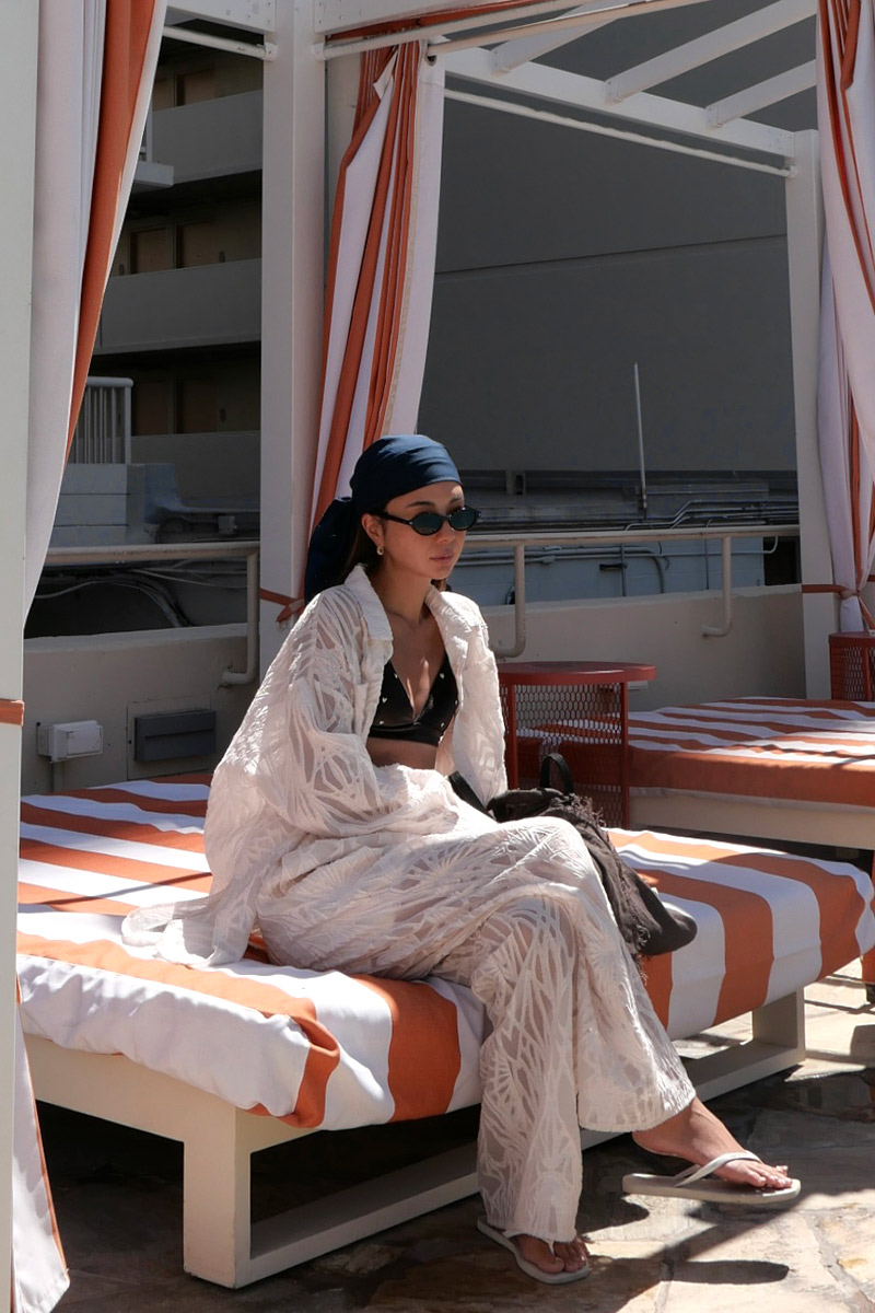 Sheer Pattern Over Shirt