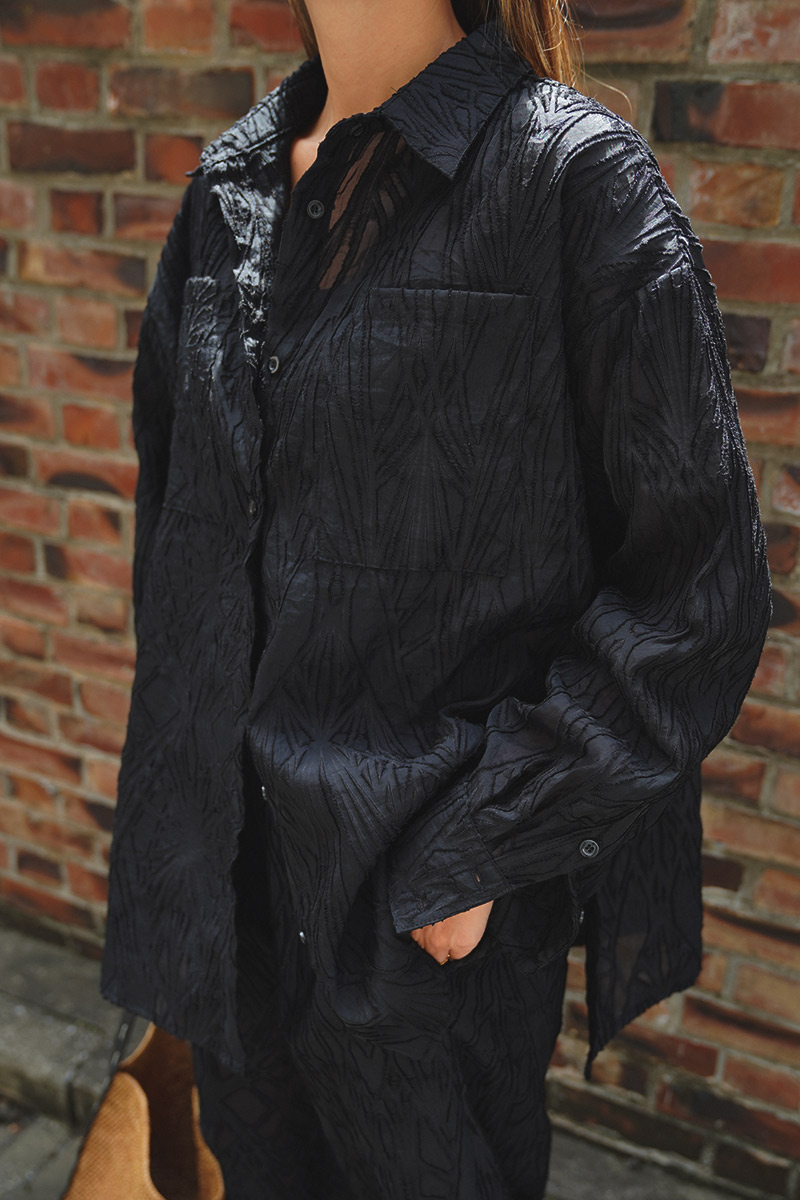 Sheer Pattern Over Shirt