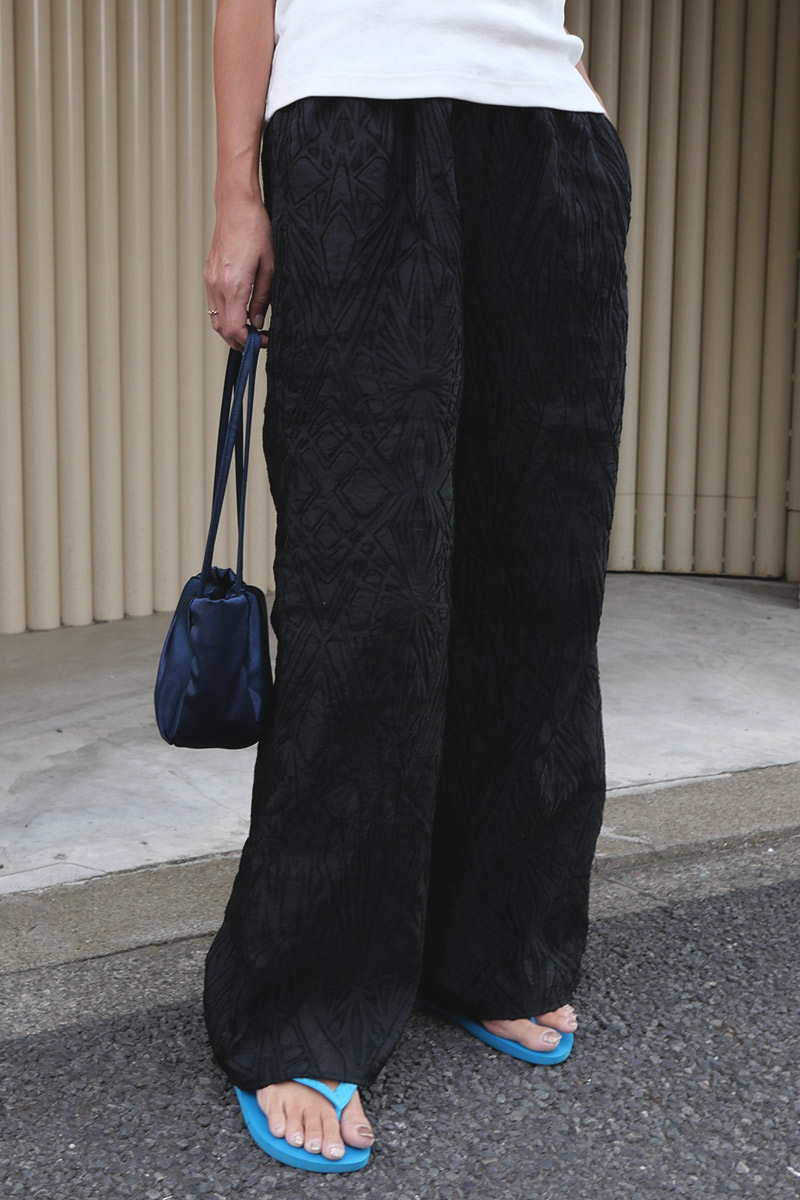 Sheer Pattern Wide Pants