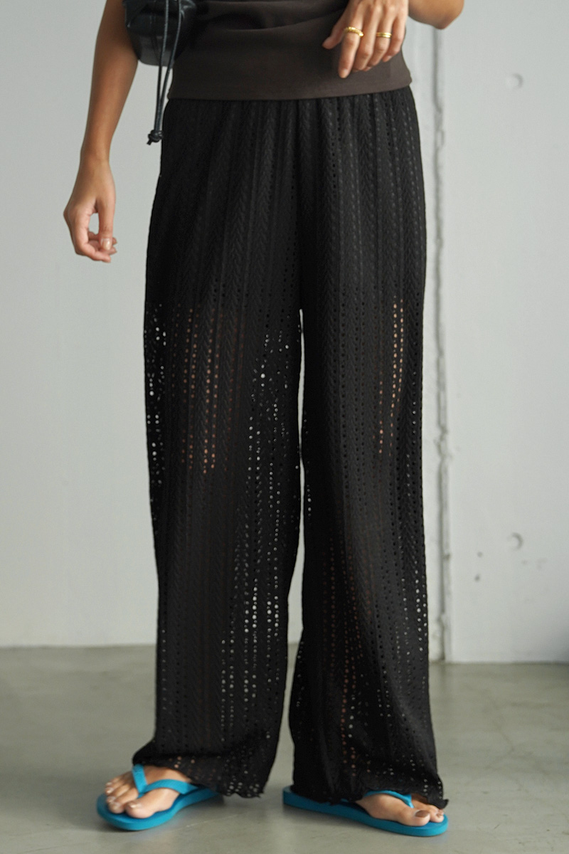 Pointelle Knit Pants