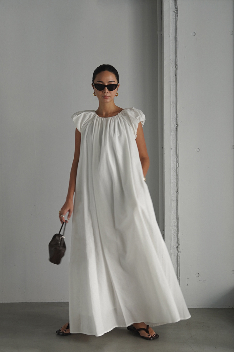 Ruffle Sleeve Long One-piece