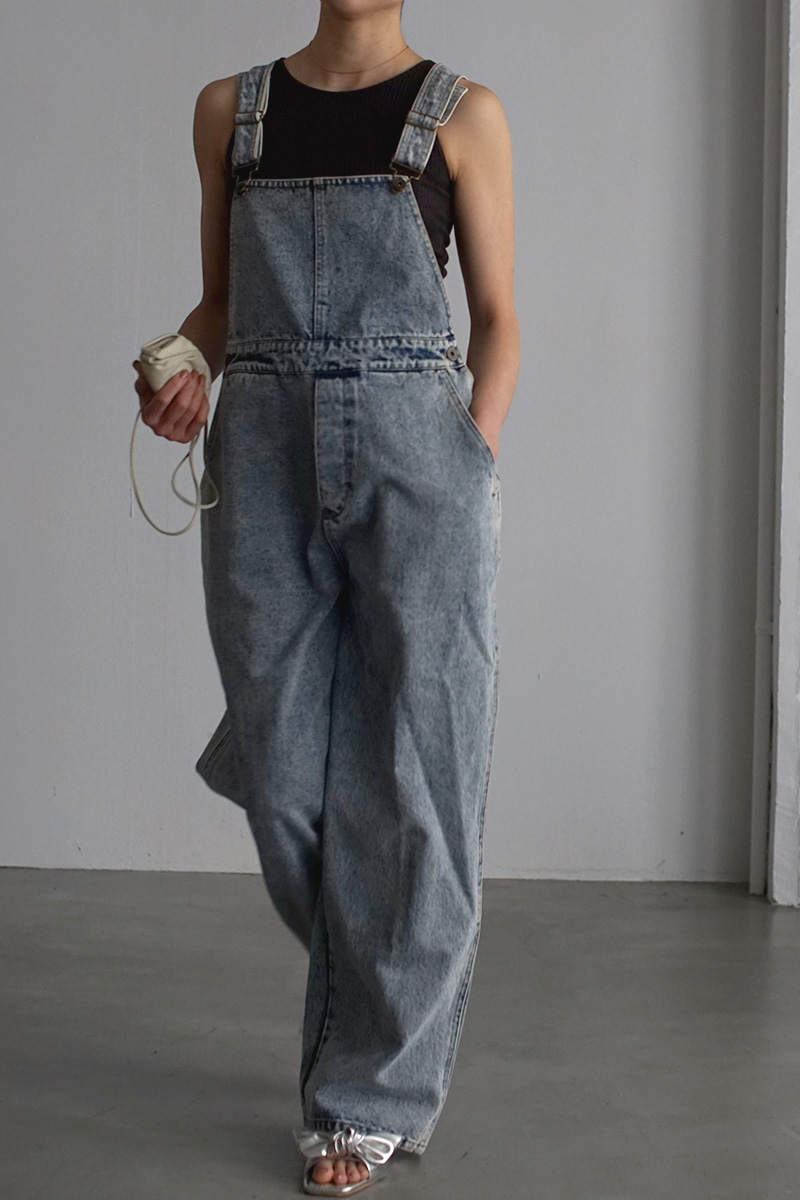 Stitch Loose Denim Overalls