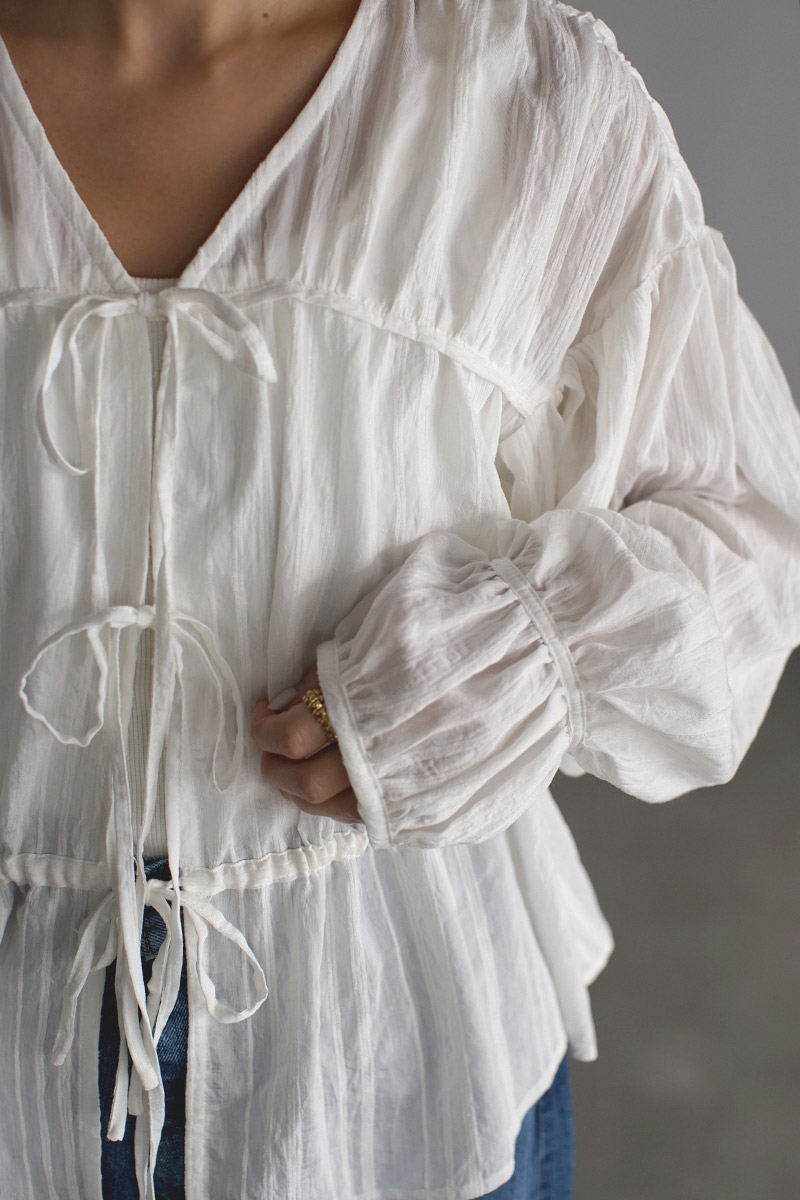 Ribbon Gather Blouse