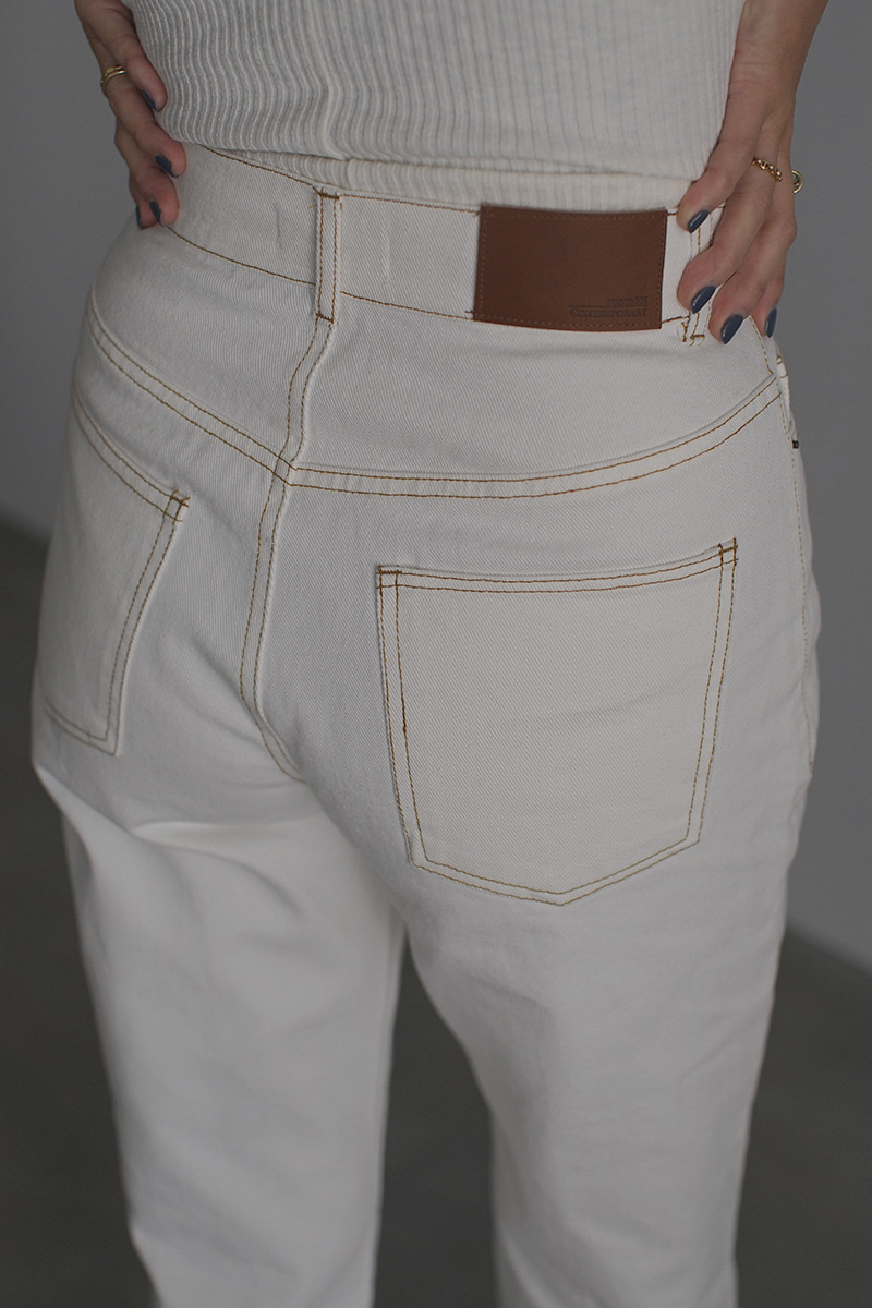 High-waist Twill Pants