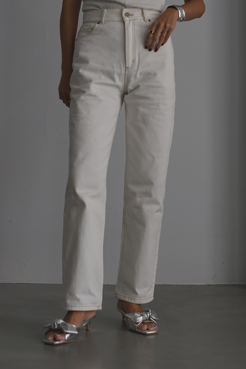 High-waist Twill Pants