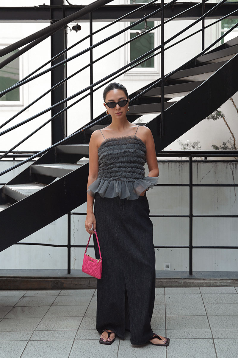 Random Frill Tulle Bustier