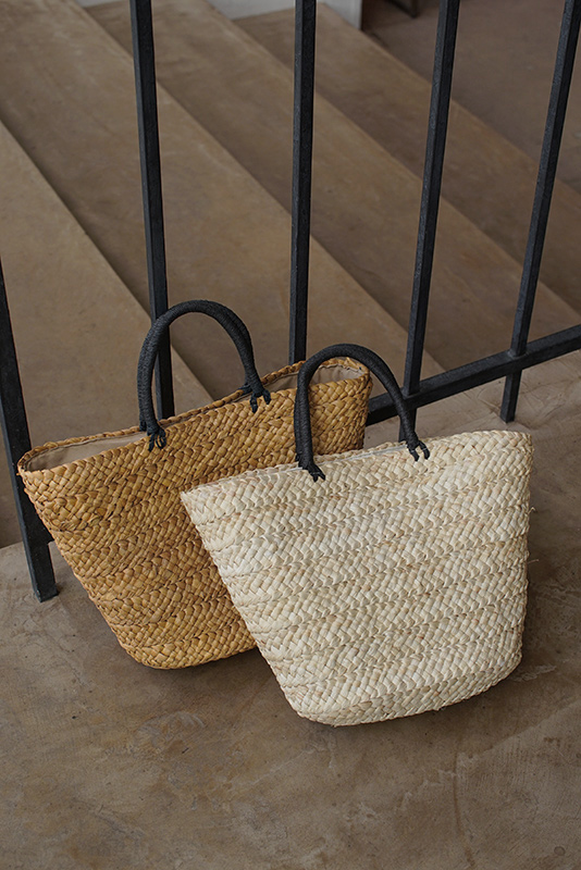 Braid Raffia Basket Bag