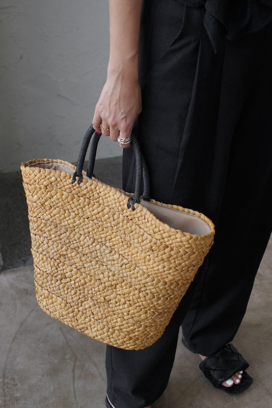 Braid Raffia Basket Bag