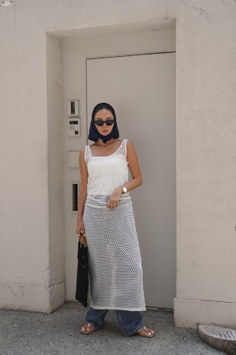 Mesh Long One-piece