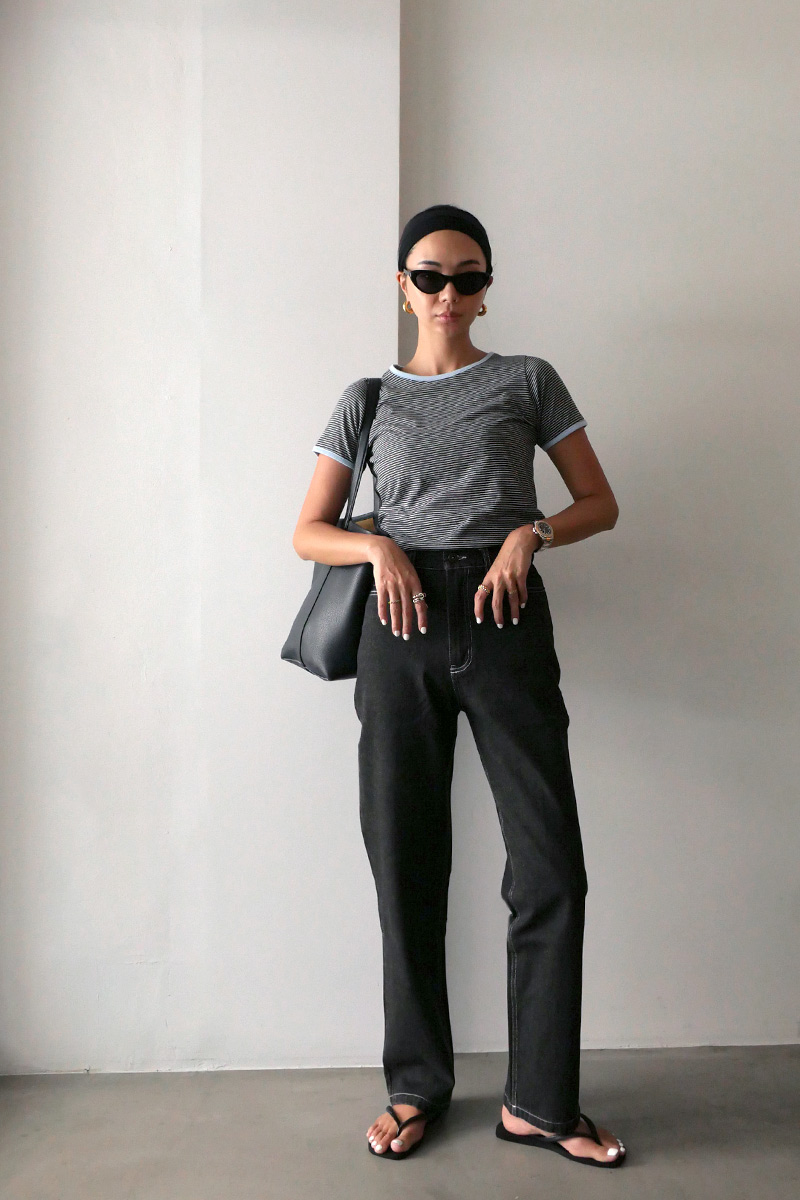 High-waist Denim Pants