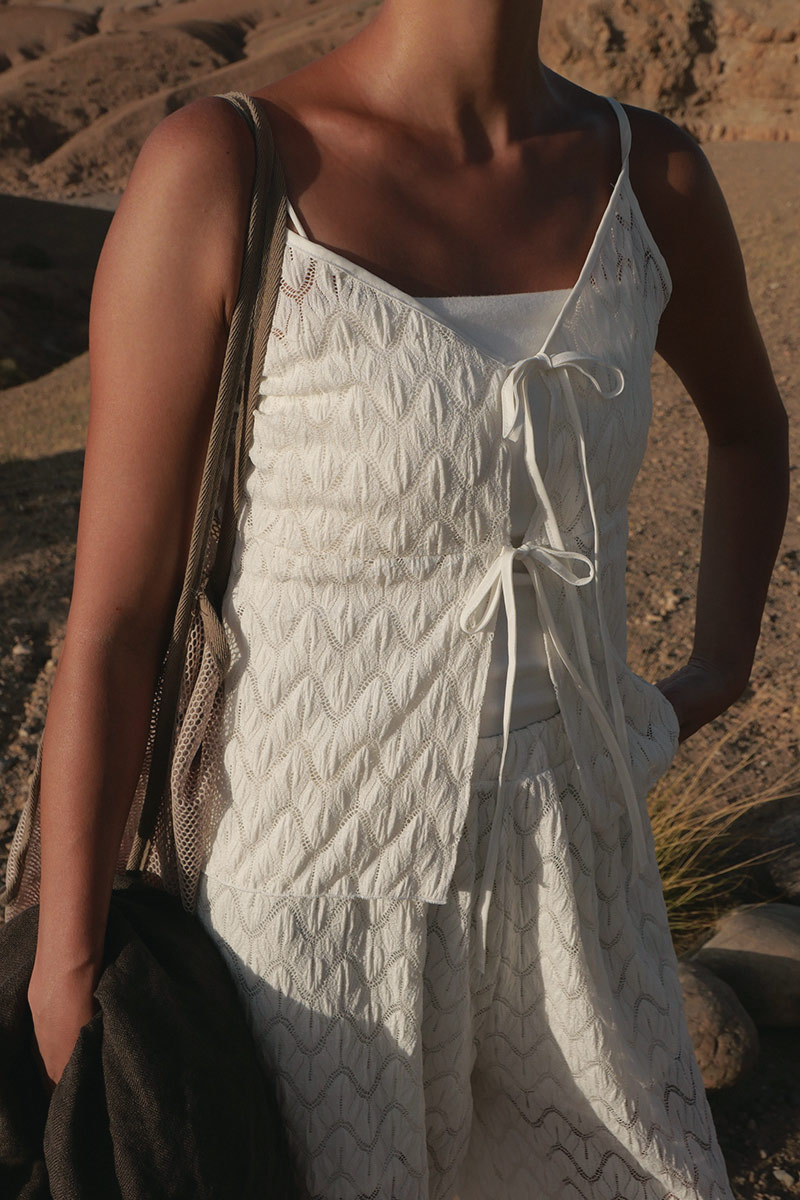 Front Ribbon Lace Camisole
