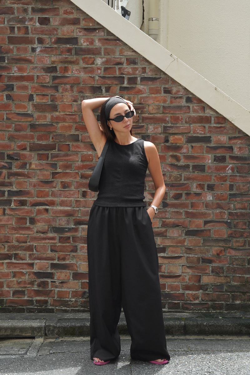 Switching Rib Tank Tops