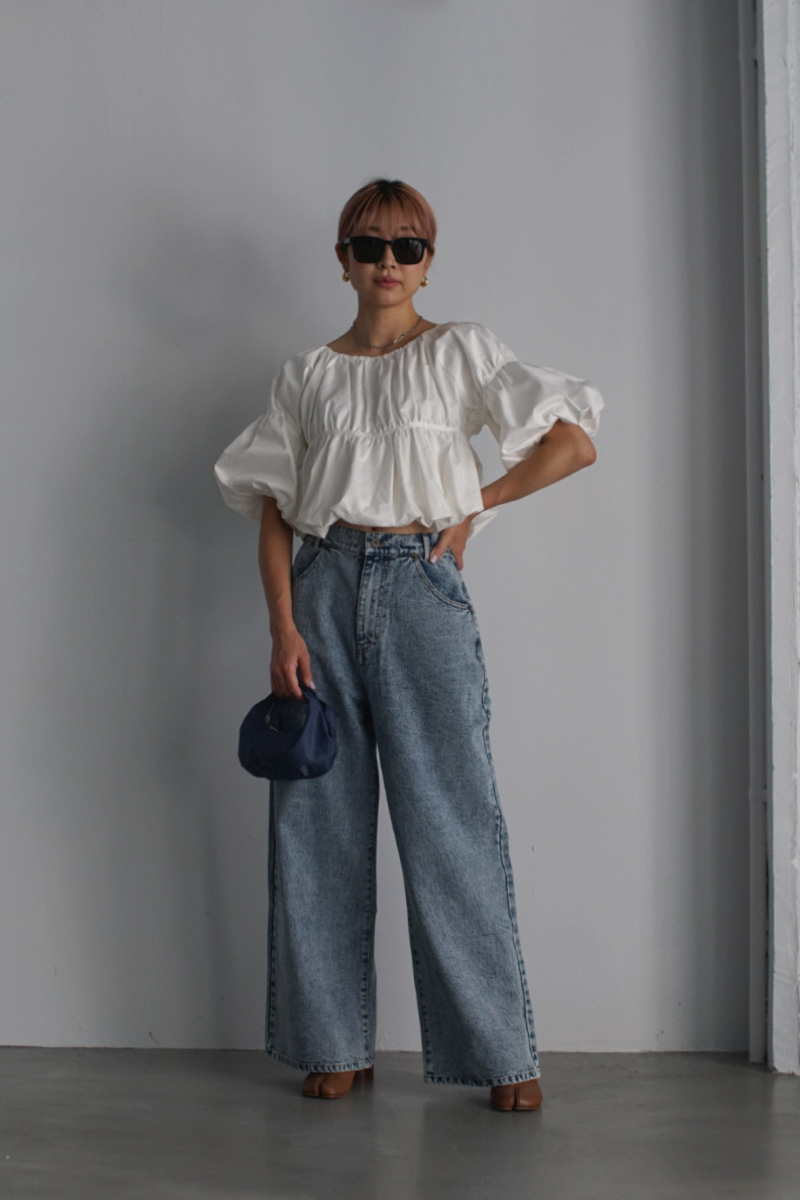 High-waist Loose Denim Pants