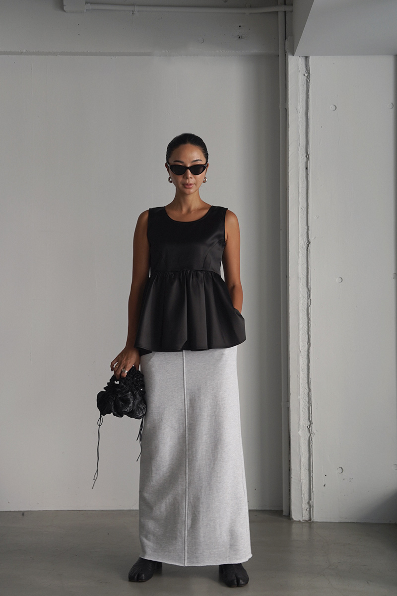 Satin Peplum Tunic