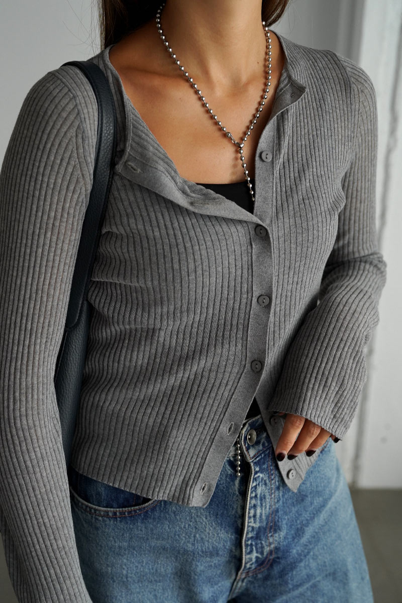 Sheer Rib Cardigan
