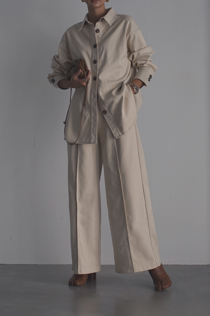 Wool-like Center Seam Pants