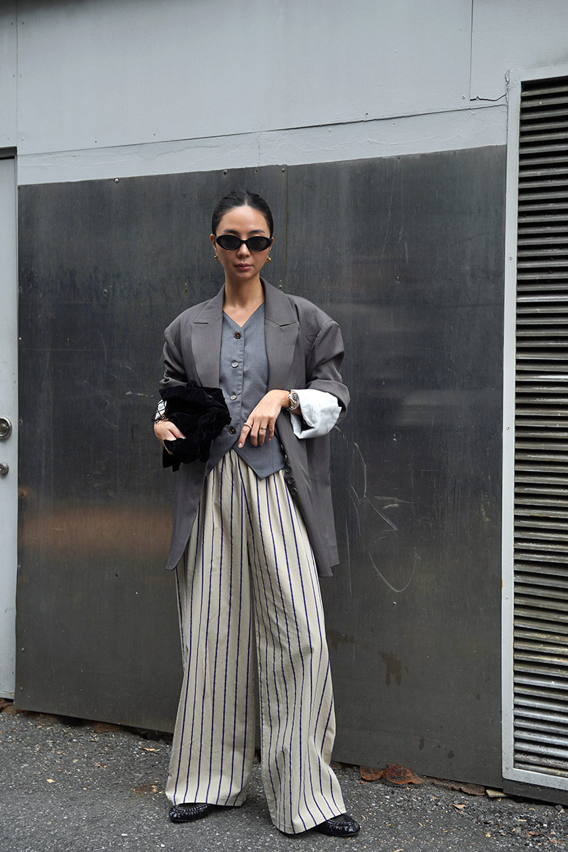 Stripe Wide Pants