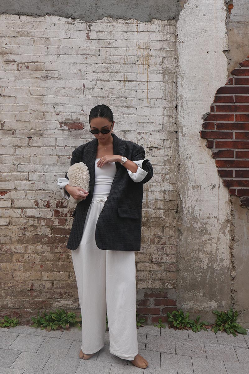 Over Size Check Tailer Jacket