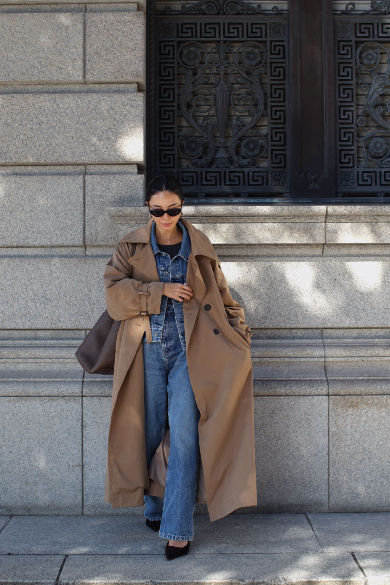 Big Collar Trench Coat