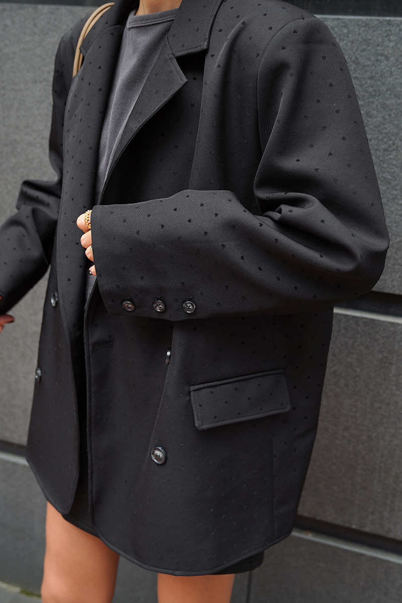 Heart Pattern Double Jacket