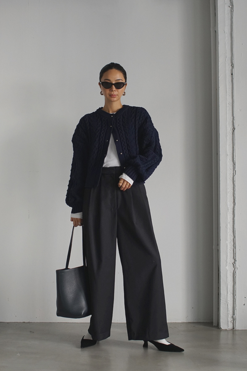 Wide Tuck Pants