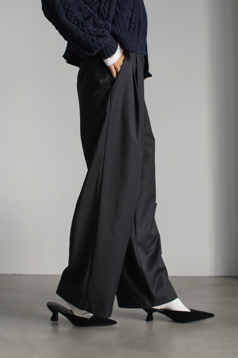 Wide Tuck Pants