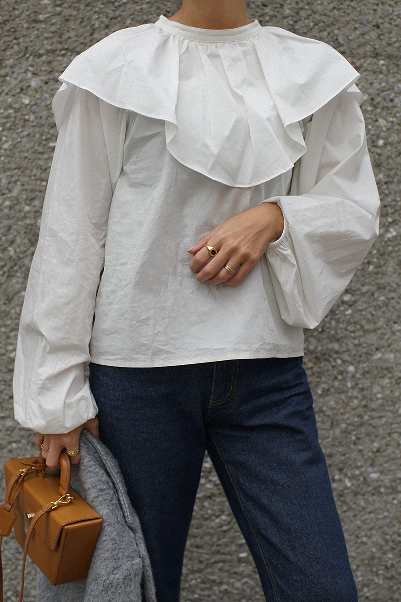 Cape Ruffle Blouse