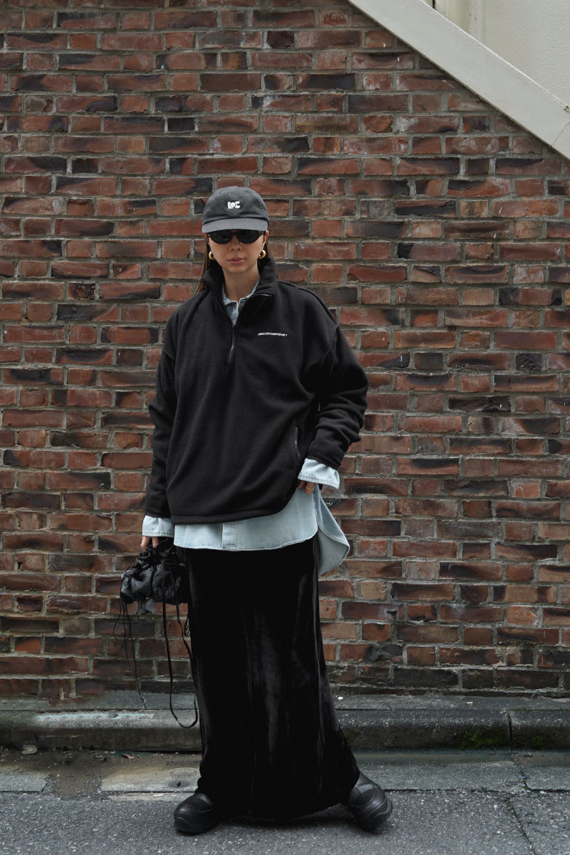 Stand-neck Fleece Tops