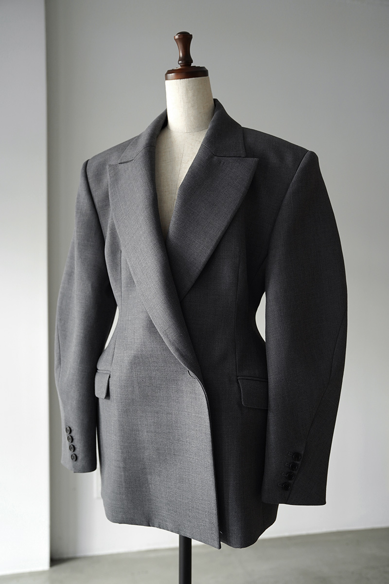 Wool Curve Tailored Jacket
