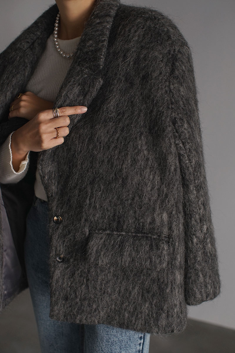 Shaggy Wool Tailored Jacket