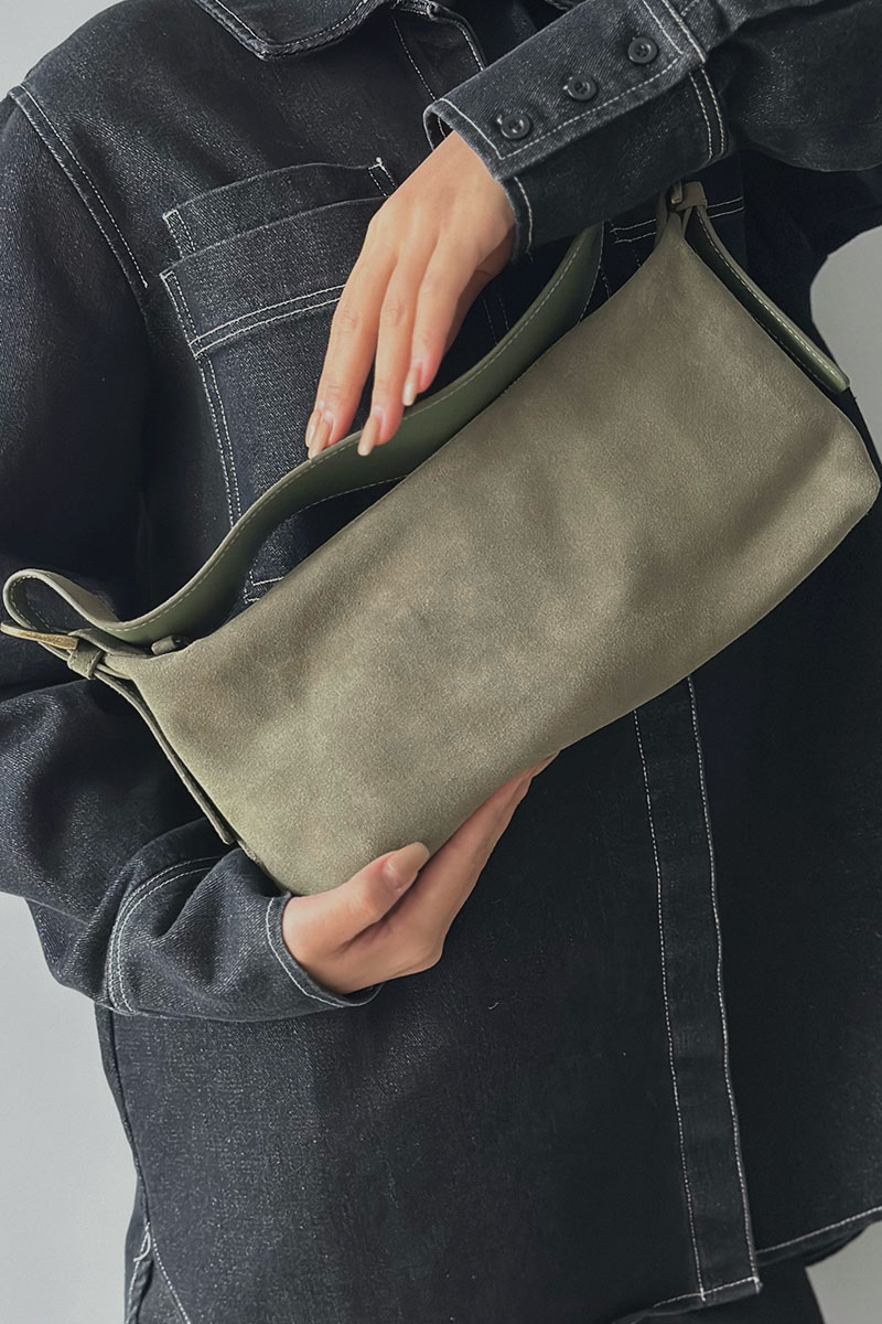 Real Suede Belt Hand Bag