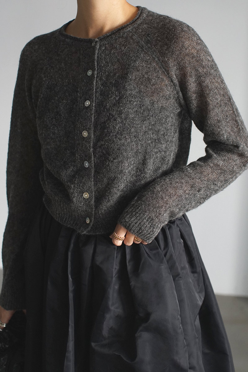 Mohair Compact Knit Cardigan