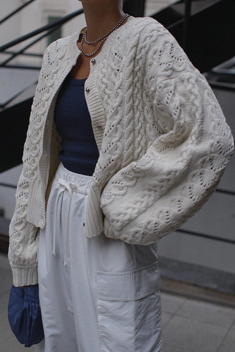 Twist Cable Knit Cardigan